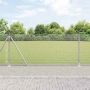 vidaXL Stängselstolpe Silver 10 x 0,8 m (12 x 12 mm nät) Stål