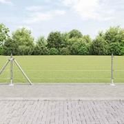 vidaXL Staket med stolpar Silver 0.6 x 100 m Stål