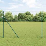 vidaXL Staket med stolpar Grå 1.5 x 100 m PVC-belagd stål