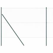 vidaXL Staket med stolpar Grå 1.6 x 100 m PVC-belagd stål