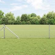 vidaXL Stängselstolpe Silver 10 x 0,6 m (13 mm nät) Stål