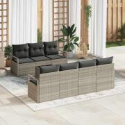 vidaXL Trädgårdsoffset Manuell 8 pcs Ljusgrå, Mörkgrå 55 x 55 x 37 cm