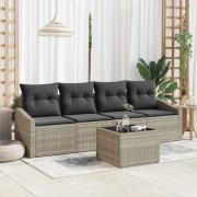 vidaXL Trädgårdsoffset Manuell 5 pcs Ljusgrå, Mörkgrå 55 x 55 x 37 cm