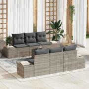 vidaXL Trädgårdsoffset Manuell 7 pcs Ljusgrå, Mörkgrå 55 x 55 x 37 cm