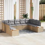 vidaXL Trädgårdsoffset 5 pcs beige och ljusgrå 289 x 209 x 85 cm