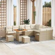 vidaXL Trädgårdsoffset 12 pcs Beige och gräddfärgad 80 x 80 x 71 cm