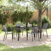 vidaXL Trädgårdsmöbelset 5 pcs Antracit Stål
