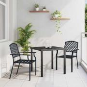vidaXL Trädgårdsmöbelset 3 pcs Antracit Stål