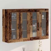 vidaXL Väggmonterade Skåp 2 pcs Gammalt trä 69,5 x 34 x 90 cm