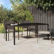 vidaXL Trädgårdsmiddag Bord Brun 190 x 90 x 75 cm Poly rattan