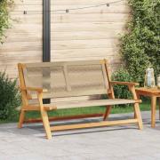 vidaXL Trädgårdsmöbler Beige 78 x 122 x 73 cm Massivt akaciaträ