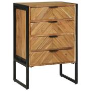 vidaXL Sideboard Brun 50 x 35 x 75 cm Massivt akaciaträ