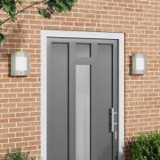 vidaXL Utomhus vägglampa 2 pcs Silver 23,5 x 9 x 26 cm