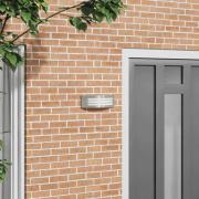 vidaXL Utomhus vägglampa Silver 32 x 10 x 10 cm