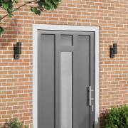 vidaXL Utomhus vägglampor 2 pcs Svart 7 x 10 x 22 cm Rostfritt stål