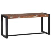 vidaXL Bänk Flerfärgsdesign 100 x 35 x 45 cm Massivt återvunnet trä