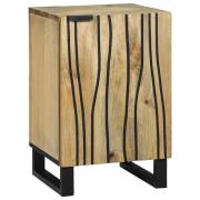 vidaXL Badrumsskåp Brun och svart 38 x 33.5 x 58 cm Massivt Mangoträ