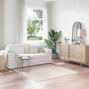 vidaXL Anti-glid Shaggy Matta Kräm 160 x 160 cm PP