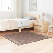 vidaXL Anti-glid Shaggy Matta Brun 120 x 120 cm PP