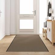 vidaXL Dörrmatta Beige och svart 120 x 400 cm Polypropylen och vinyl