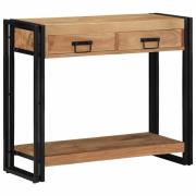 vidaXL Konsolbord med låda Brun 90 x 33 x 75 cm massivt akacia