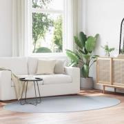 vidaXL Områdesmattor Oval HUARTE Grå 160 x 230 cm 100% Polyester