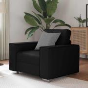 vidaXL Soffafåtölj med kudde Svart 99 x 78 x 84 cm Konstläder