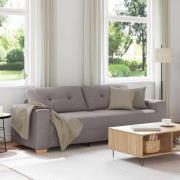 vidaXL Soffa Taupe 221 x 78 x 80 cm tyg