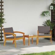 vidaXL Bistroset Brun 45 x 45 x 38cm Massivt akaciaträ