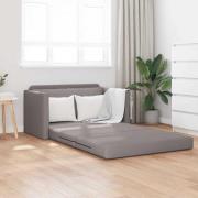 vidaXL Golvsoffa-bädd 2-i-1 Taupe 124x71x78 cm Tyg