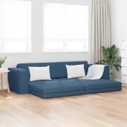 vidaXL Golvbäddsoffa Mörkblå 245 x 78 x 77 cm tyg