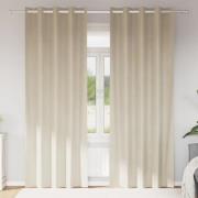 vidaXL Gardiner med gardiner 2 pcs Kräm 140 x 225 cm Sammet