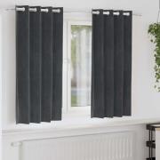 vidaXL Gardiner med gardiner 2 pcs Ljusgrå 140 x 175 cm Sammet