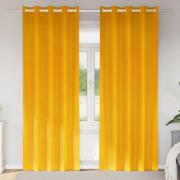vidaXL Gardiner med gardiner 2 pcs Senapsgul 140 x 225 cm Sammet