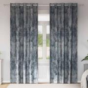 vidaXL Gardiner med gardiner 2 pcs Silvergrå 260 x 140 cm Sammet