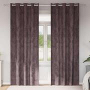 vidaXL Gardiner med gardiner 2 pcs Brun 260 x 140 cm Sammet