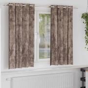 vidaXL Sammetsgardiner 2 pcs Cappuccino 175 x 140 cm Sammet
