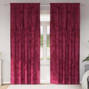 vidaXL Gardiner med gardiner 2 pcs Vinröd 260 x 140 cm Sammet