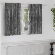 vidaXL Gardiner med gardiner 2 pcs Grå 140 x 140 cm Sammet