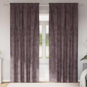 vidaXL Gardiner med gardiner 2 pcs Brun 260 x 140 cm Sammet