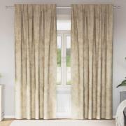 vidaXL Gardiner med gardiner 2 pcs Kräm 260 x 140 cm Sammet