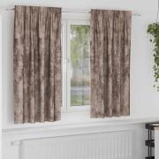 vidaXL Sammetsgardiner 2 pcs Cappuccino 175 x 140 cm Sammet