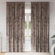 vidaXL Gardiner med gardiner 2 pcs Cappuccino 260 x 140 cm Sammet