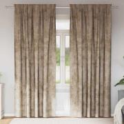 vidaXL Gardiner med gardiner 2 pcs champagne 260 x 140 cm Sammet