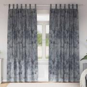 vidaXL Gardiner med gardiner 2 pcs Silvergrå 260 x 140 cm Sammet