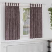 vidaXL Sammetsgardiner med gardiner 2 pcs Brun 175 x 140 cm Sammet
