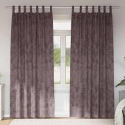 vidaXL Gardiner med gardiner 2 pcs Brun 260 x 140 cm Sammet