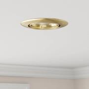 vidaXL Spotlights med strålkastare 6 pcs Guld 9 x 9 cm Metall