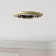 vidaXL Spotlights med strålkastare 12 pcs Mässing 9 x 9 cm Metall