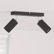 vidaXL Takspotlight Svart 26 x 5.5 x 16.5 cm Stål